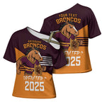 Personalised Broncos Spirit Cross Shoulder Shirt Grand Final Champions 2025 - Aussie Hoodie