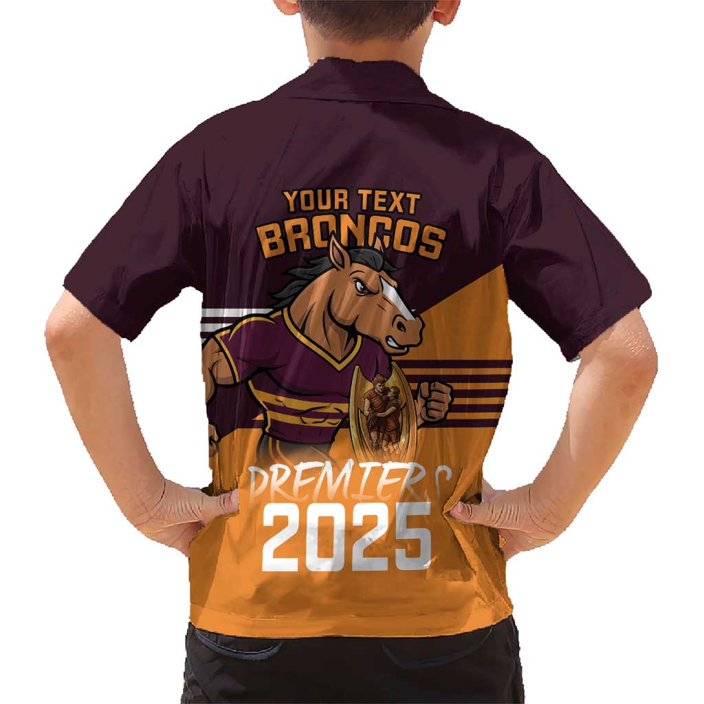 Personalised Broncos Spirit Kid Hawaiian Shirt Grand Final Champions 2025 - Aussie Hoodie