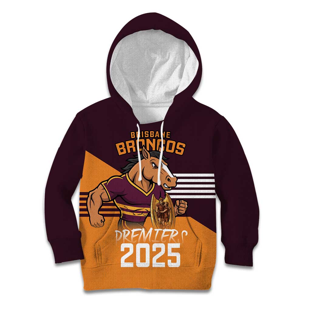 Personalised Broncos Spirit Kid Hoodie Grand Final Champions 2025 - Aussie Hoodie