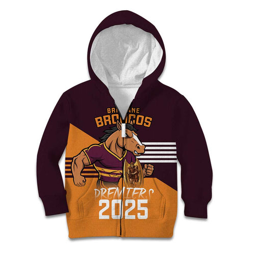 Personalised Broncos Spirit Kid Hoodie Grand Final Champions 2025 - Aussie Hoodie