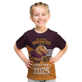 Personalised Broncos Spirit Kid T Shirt Grand Final Champions 2025 - Aussie Hoodie