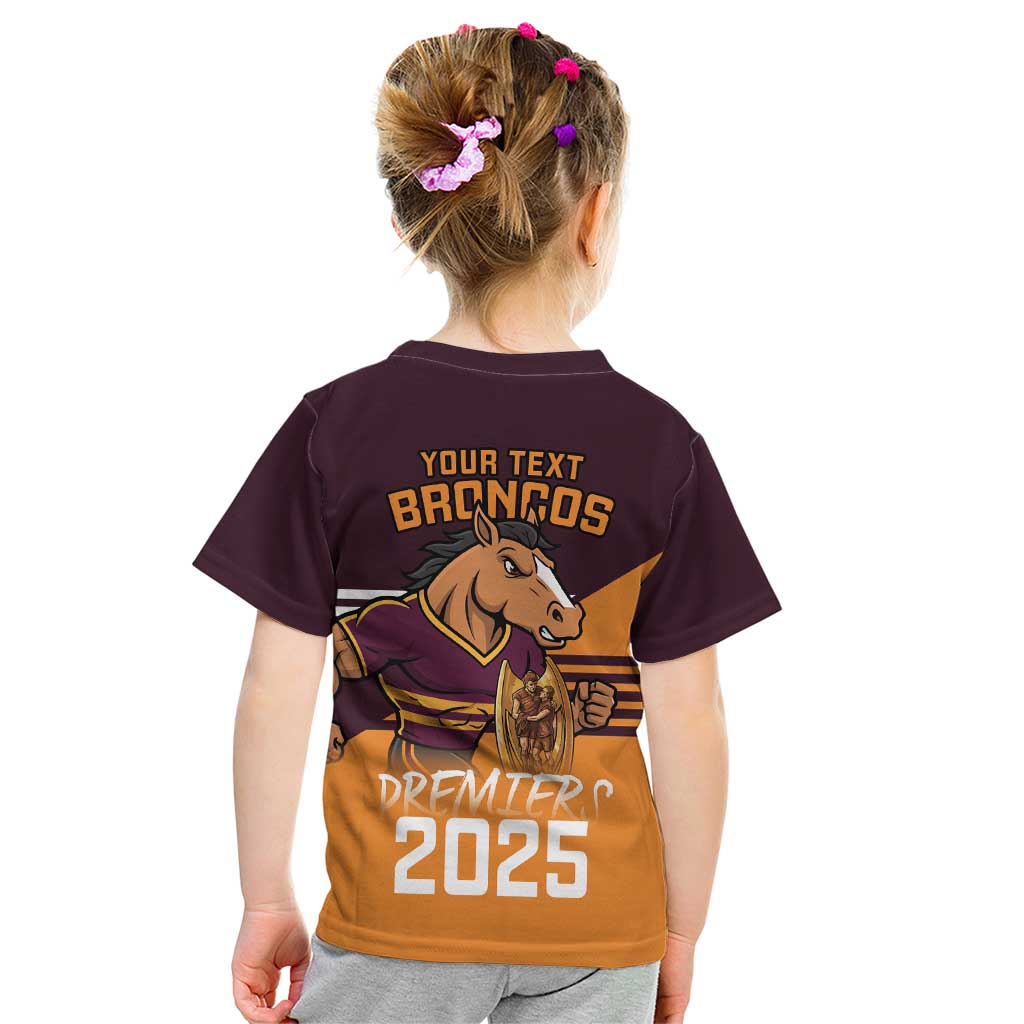 Personalised Broncos Spirit Kid T Shirt Grand Final Champions 2025 - Aussie Hoodie
