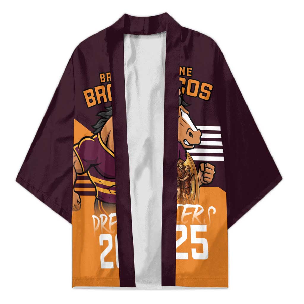 Personalised Broncos Spirit Kimono Grand Final Champions 2025 - Aussie Hoodie