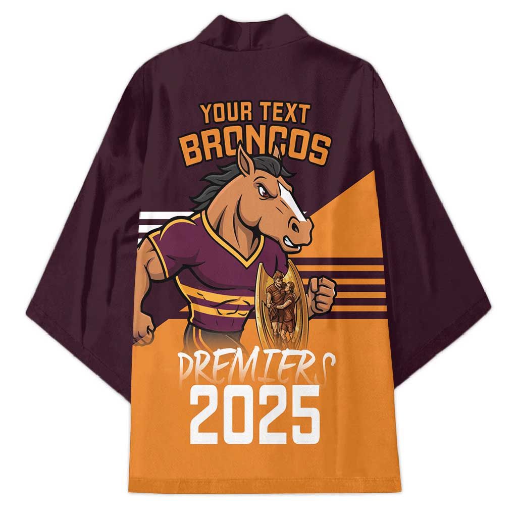 Personalised Broncos Spirit Kimono Grand Final Champions 2025 - Aussie Hoodie