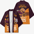 Personalised Broncos Spirit Kimono Grand Final Champions 2025 - Aussie Hoodie