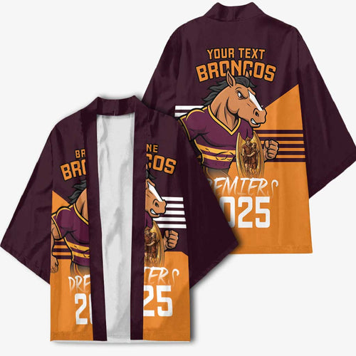 Personalised Broncos Spirit Kimono Grand Final Champions 2025 - Aussie Hoodie