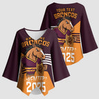 Personalised Broncos Spirit Kimono Sleeve Blouse Grand Final Champions 2025 - Aussie Hoodie
