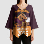 Personalised Broncos Spirit Kimono Sleeve Blouse Grand Final Champions 2025 - Aussie Hoodie