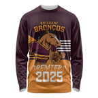 Personalised Broncos Spirit Long Sleeve Shirt Grand Final Champions 2025 - Aussie Hoodie