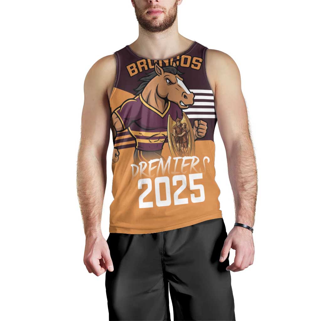 Personalised Broncos Spirit Men Tank Top Grand Final Champions 2025 - Aussie Hoodie