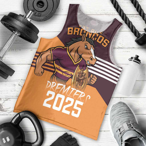 Personalised Broncos Spirit Men Tank Top Grand Final Champions 2025 - Aussie Hoodie