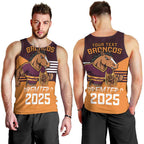 Personalised Broncos Spirit Men Tank Top Grand Final Champions 2025 - Aussie Hoodie