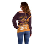 Personalised Broncos Spirit Off Shoulder Sweater Grand Final Champions 2025 - Aussie Hoodie