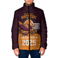 Personalised Broncos Spirit Padded Jacket Grand Final Champions 2025 - Aussie Hoodie