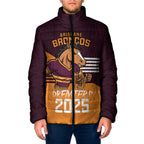 Personalised Broncos Spirit Padded Jacket Grand Final Champions 2025 - Aussie Hoodie