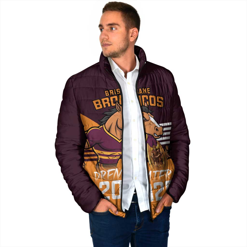 Personalised Broncos Spirit Padded Jacket Grand Final Champions 2025 - Aussie Hoodie