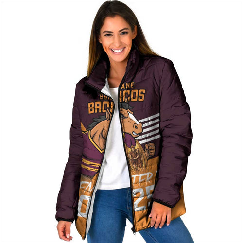 Personalised Broncos Spirit Padded Jacket Grand Final Champions 2025 - Aussie Hoodie