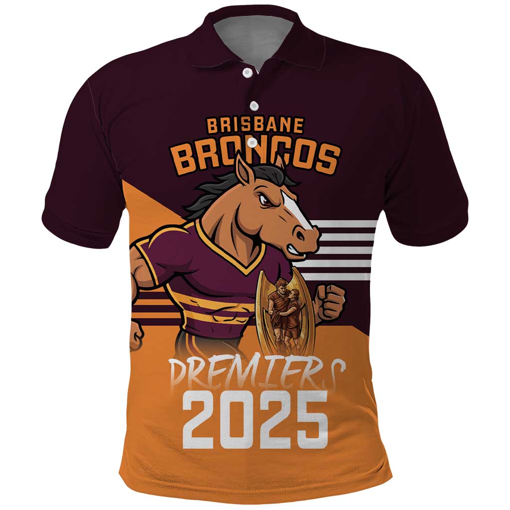 Personalised Broncos Spirit Polo Shirt Grand Final Champions 2025 - Aussie Hoodie