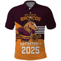Personalised Broncos Spirit Polo Shirt Grand Final Champions 2025 - Aussie Hoodie