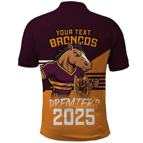 Personalised Broncos Spirit Polo Shirt Grand Final Champions 2025 - Aussie Hoodie