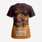 Personalised Broncos Spirit Scrub Top Grand Final Champions 2025 - Aussie Hoodie