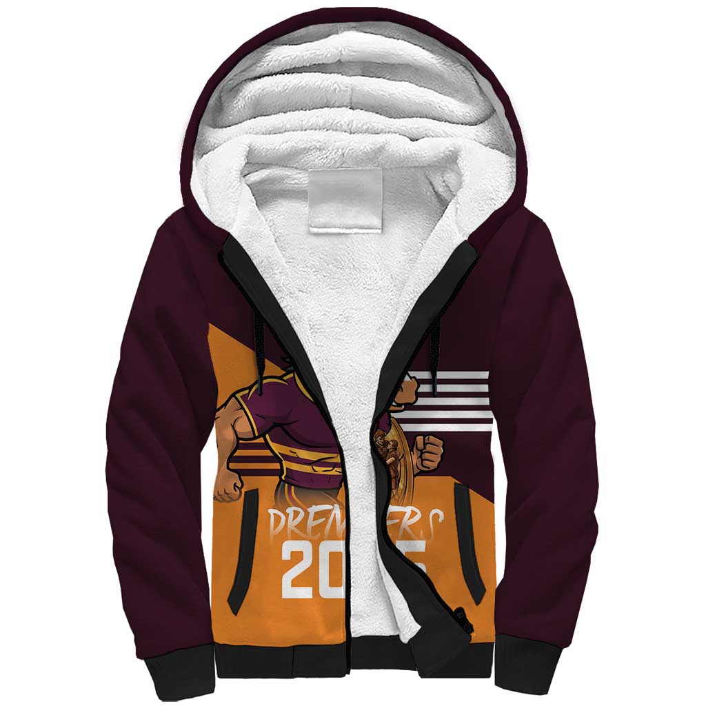 Personalised Broncos Spirit Sherpa Hoodie Grand Final Champions 2025 - Aussie Hoodie