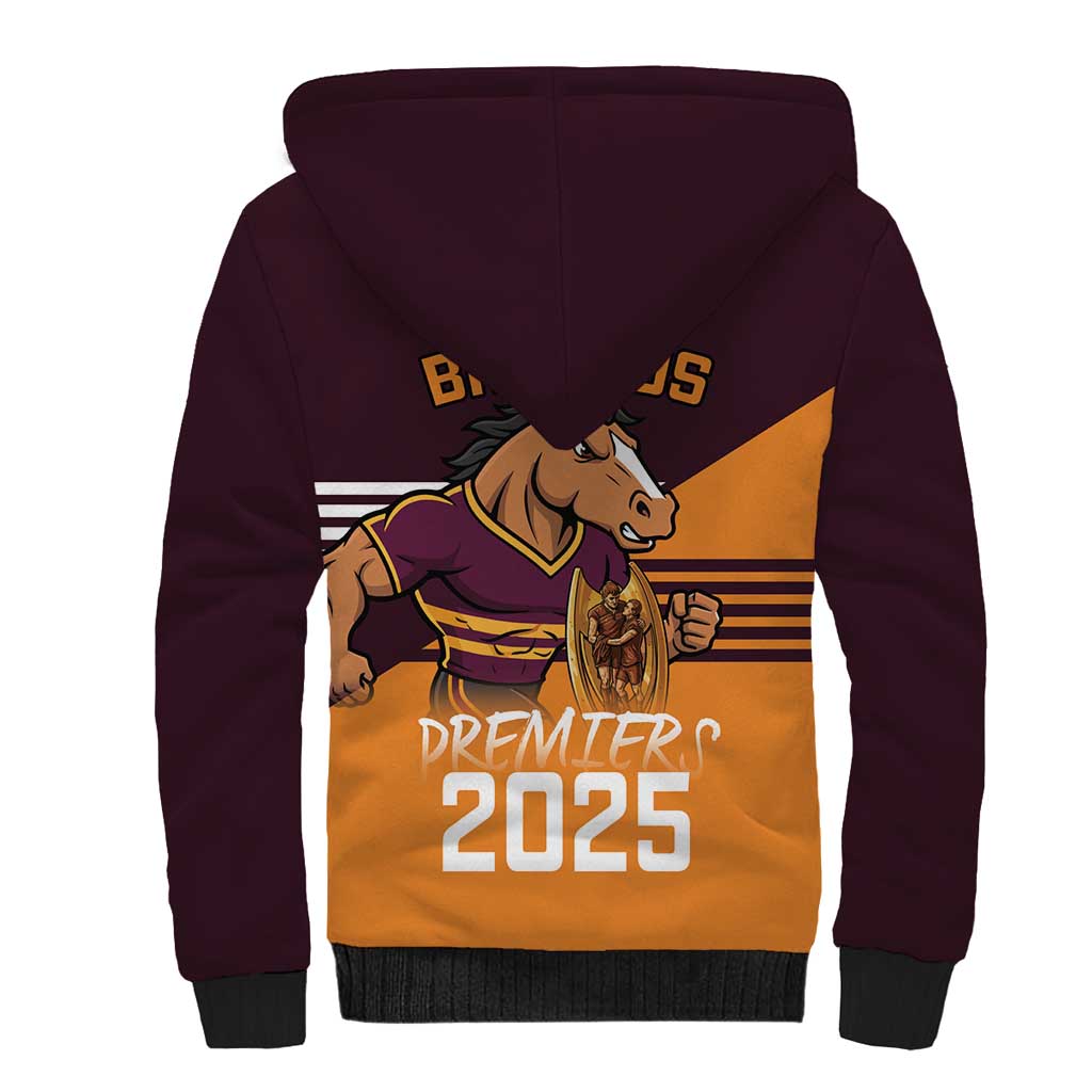 Personalised Broncos Spirit Sherpa Hoodie Grand Final Champions 2025 - Aussie Hoodie