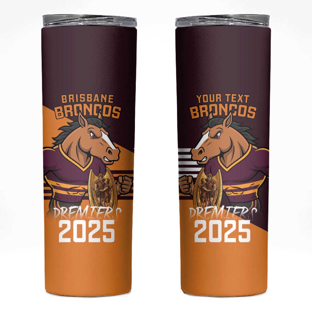 Personalised Broncos Spirit Skinny Tumbler Grand Final Champions 2025 - Aussie Hoodie