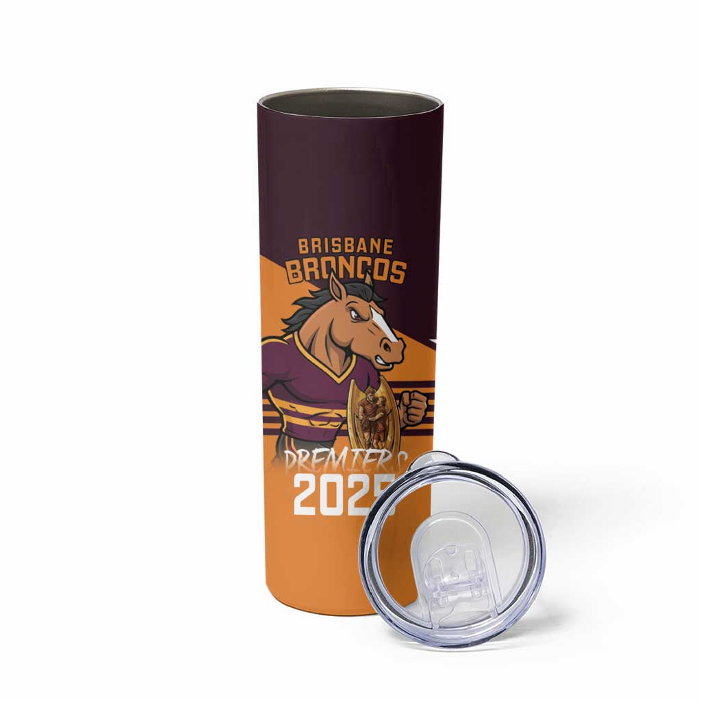 Personalised Broncos Spirit Skinny Tumbler Grand Final Champions 2025 - Aussie Hoodie