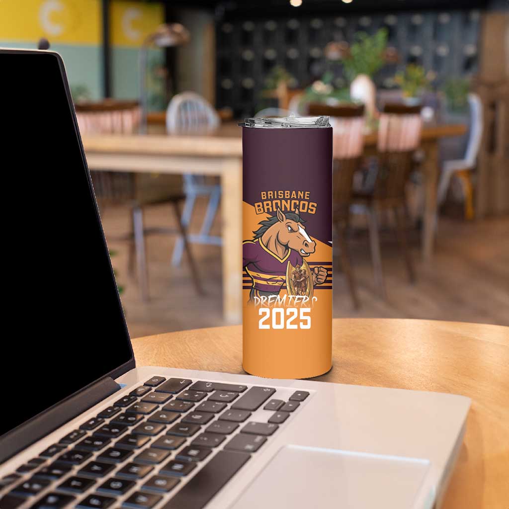 Personalised Broncos Spirit Skinny Tumbler Grand Final Champions 2025 - Aussie Hoodie
