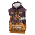 Personalised Broncos Spirit Sleeveless Hoodie Grand Final Champions 2025 - Aussie Hoodie
