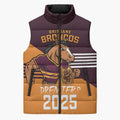 Personalised Broncos Spirit Sleeveless Puffer Jacket Grand Final Champions 2025 - Aussie Hoodie