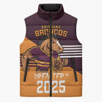 Personalised Broncos Spirit Sleeveless Puffer Jacket Grand Final Champions 2025 - Aussie Hoodie