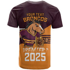 Personalised Broncos Spirit T Shirt Grand Final Champions 2025 - Aussie Hoodie