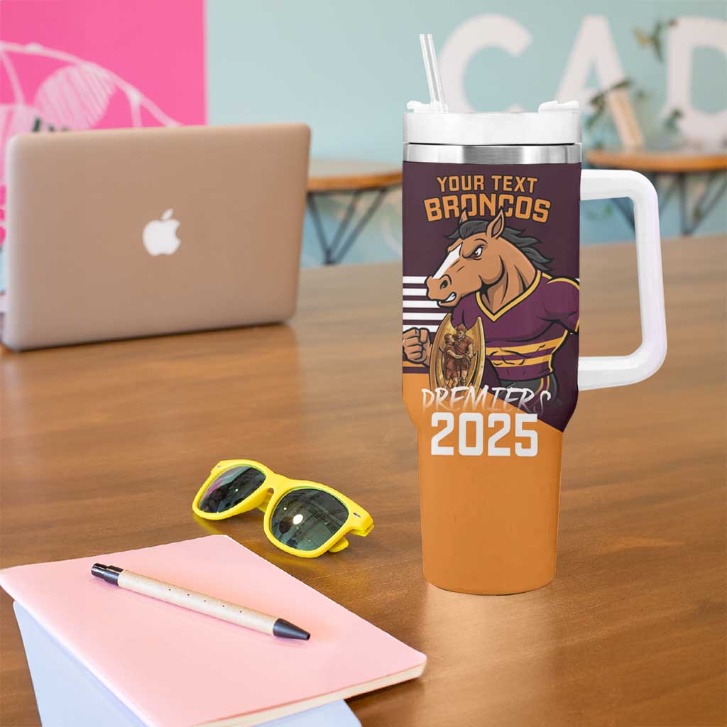 Personalised Broncos Spirit Tumbler With Handle Grand Final Champions 2025 - Aussie Hoodie