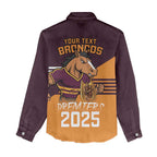 Personalised Broncos Spirit Women Casual Shirt Grand Final Champions 2025 - Aussie Hoodie