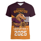 Personalised Broncos Spirit Women V-Neck T-Shirt Grand Final Champions 2025 - Aussie Hoodie
