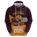 Personalised Broncos Spirit Zip Hoodie Grand Final Champions 2025 - Aussie Hoodie
