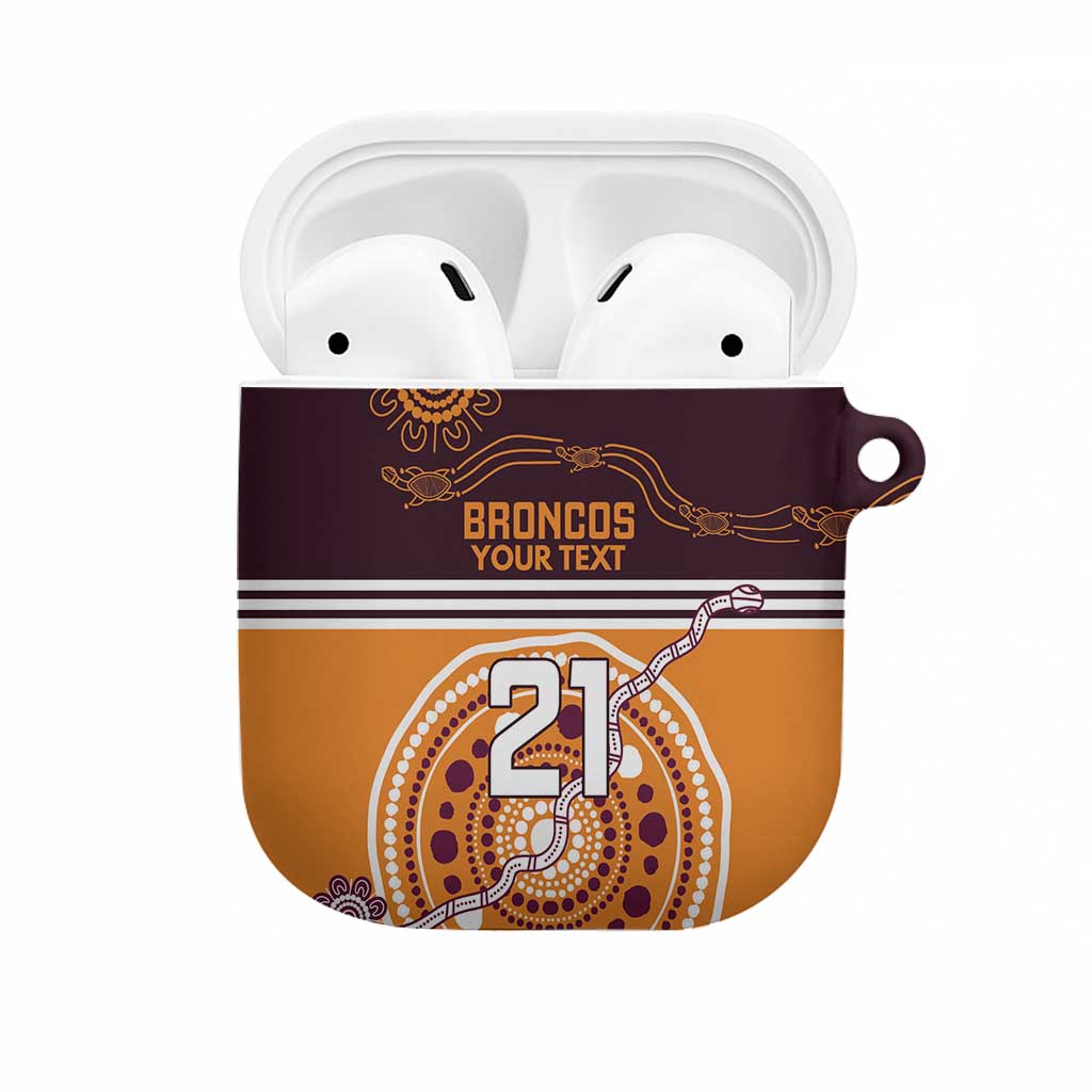 Custom Broncos Spirit AirPods Case Ride for Glory Indigenous Aboriginal - Aussie Hoodie