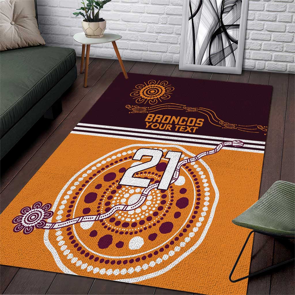 Custom Broncos Spirit Area Rug Ride for Glory Indigenous Aboriginal - Aussie Hoodie