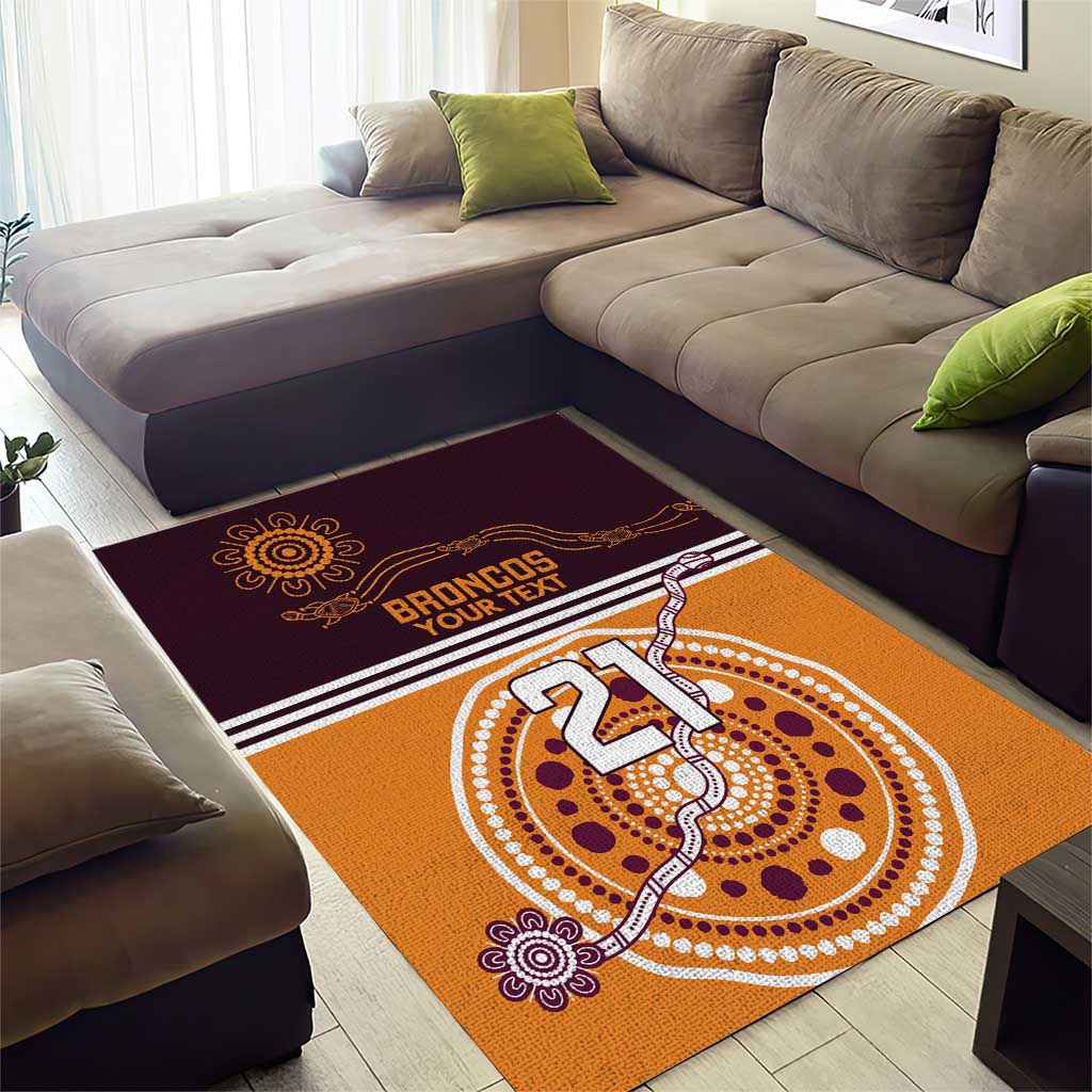 Custom Broncos Spirit Area Rug Ride for Glory Indigenous Aboriginal - Aussie Hoodie