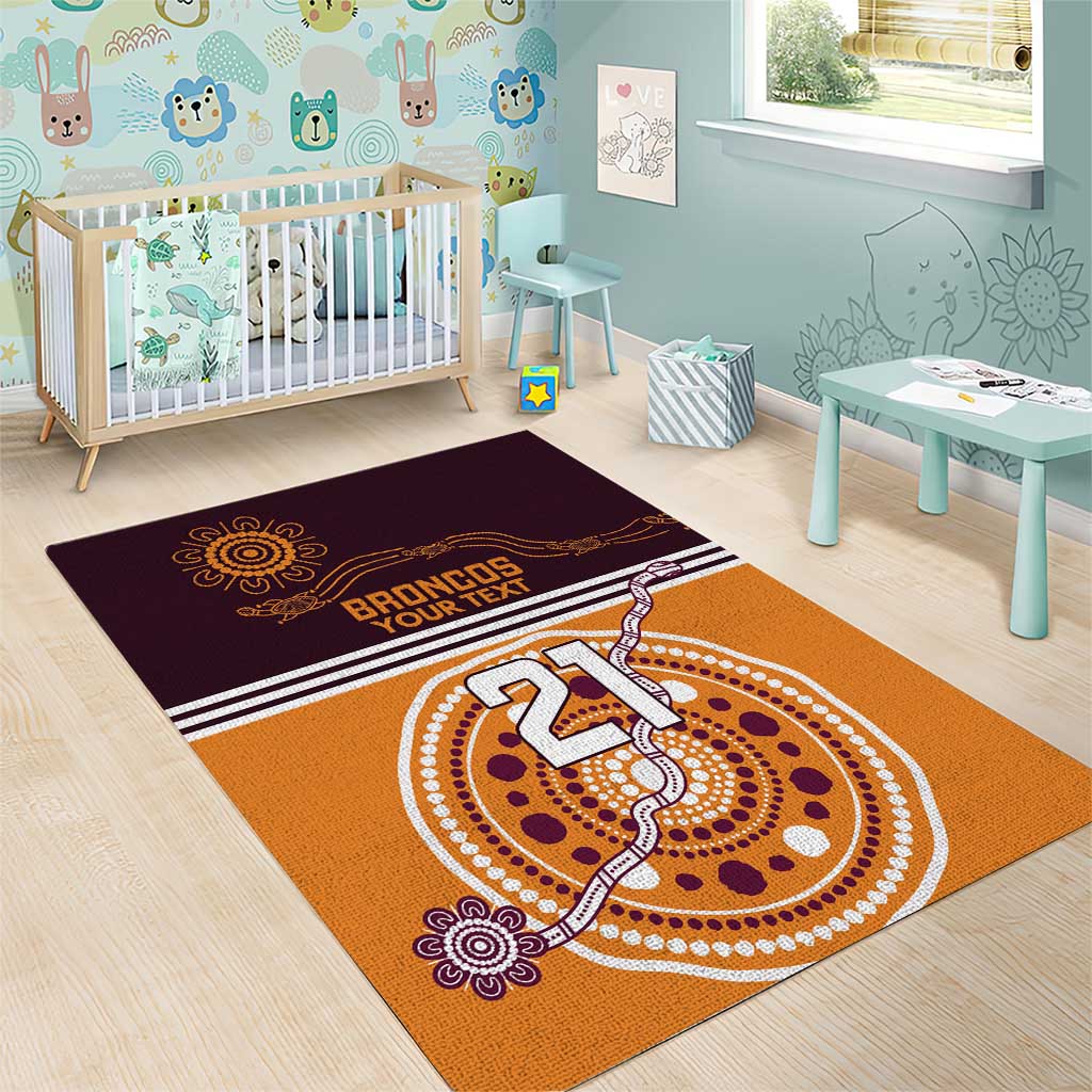 Custom Broncos Spirit Area Rug Ride for Glory Indigenous Aboriginal - Aussie Hoodie