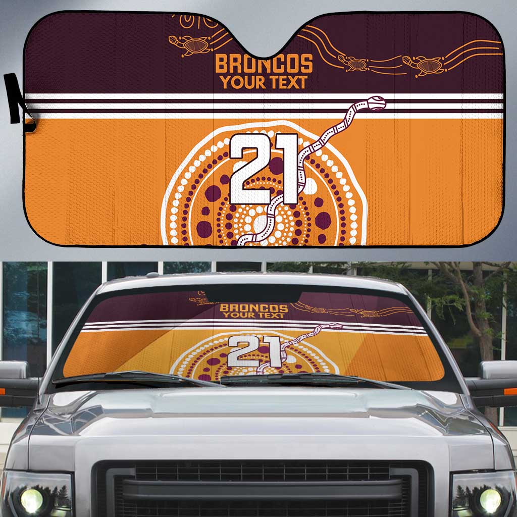 Custom Broncos Spirit Auto Sun Shade Ride for Glory Indigenous Aboriginal - Aussie Hoodie
