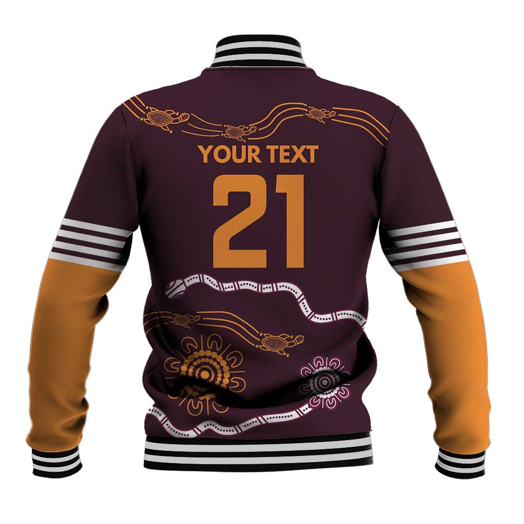 Custom Broncos Spirit Baseball Jacket Ride for Glory Indigenous Aboriginal - Aussie Hoodie