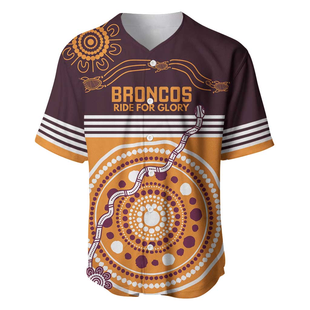 Custom Broncos Spirit Baseball Jersey Ride for Glory Indigenous Aboriginal - Aussie Hoodie