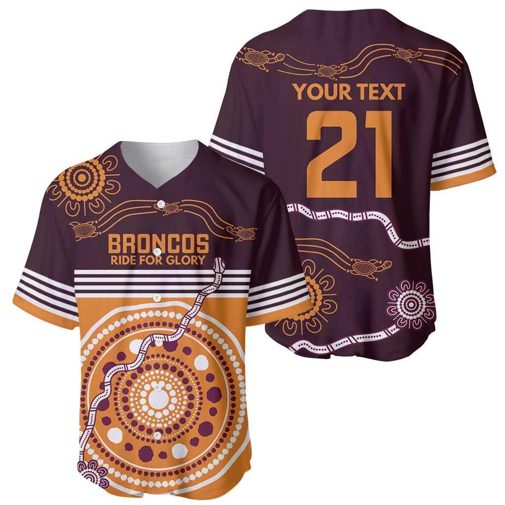Custom Broncos Spirit Baseball Jersey Ride for Glory Indigenous Aboriginal - Aussie Hoodie