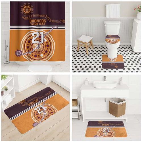 Custom Broncos Spirit Bathroom Set Ride for Glory Indigenous Aboriginal - Aussie Hoodie
