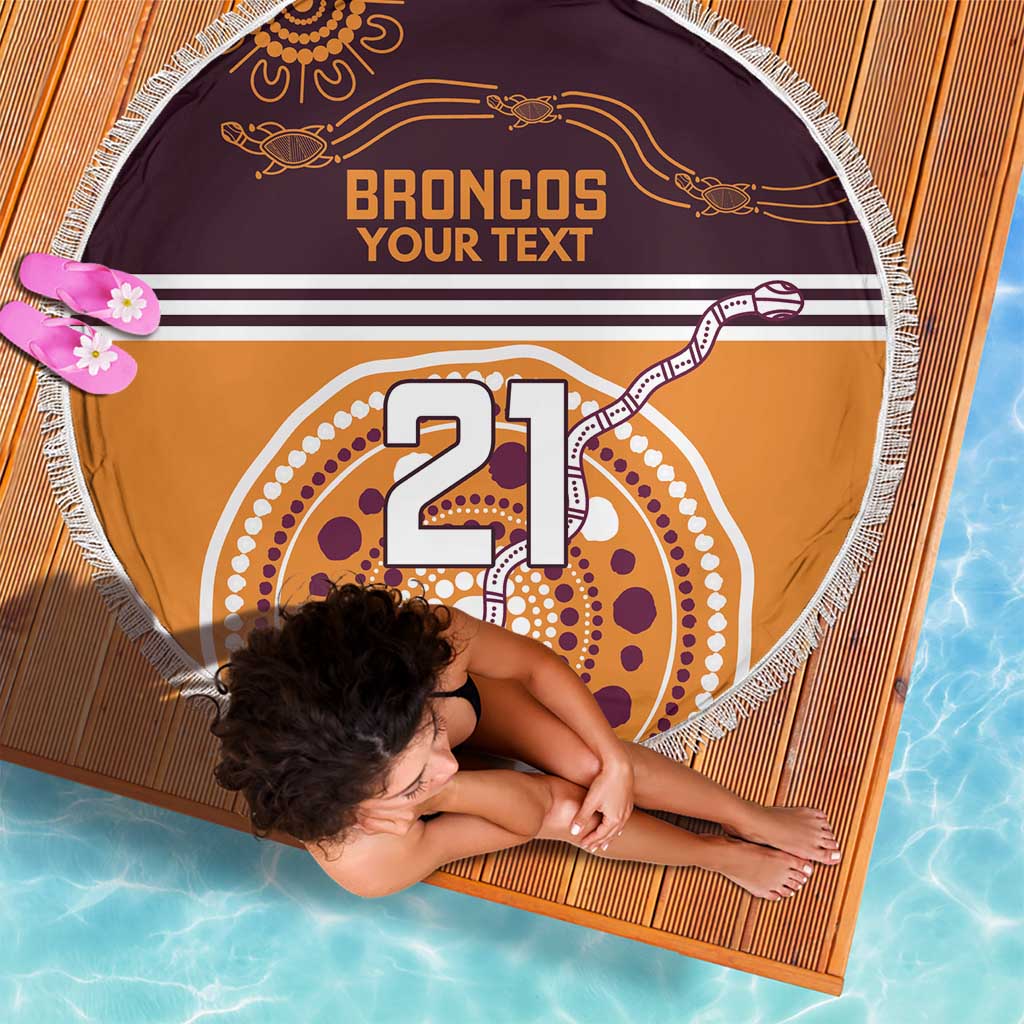 Custom Broncos Spirit Beach Blanket Ride for Glory Indigenous Aboriginal - Aussie Hoodie