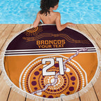 Custom Broncos Spirit Beach Blanket Ride for Glory Indigenous Aboriginal - Aussie Hoodie