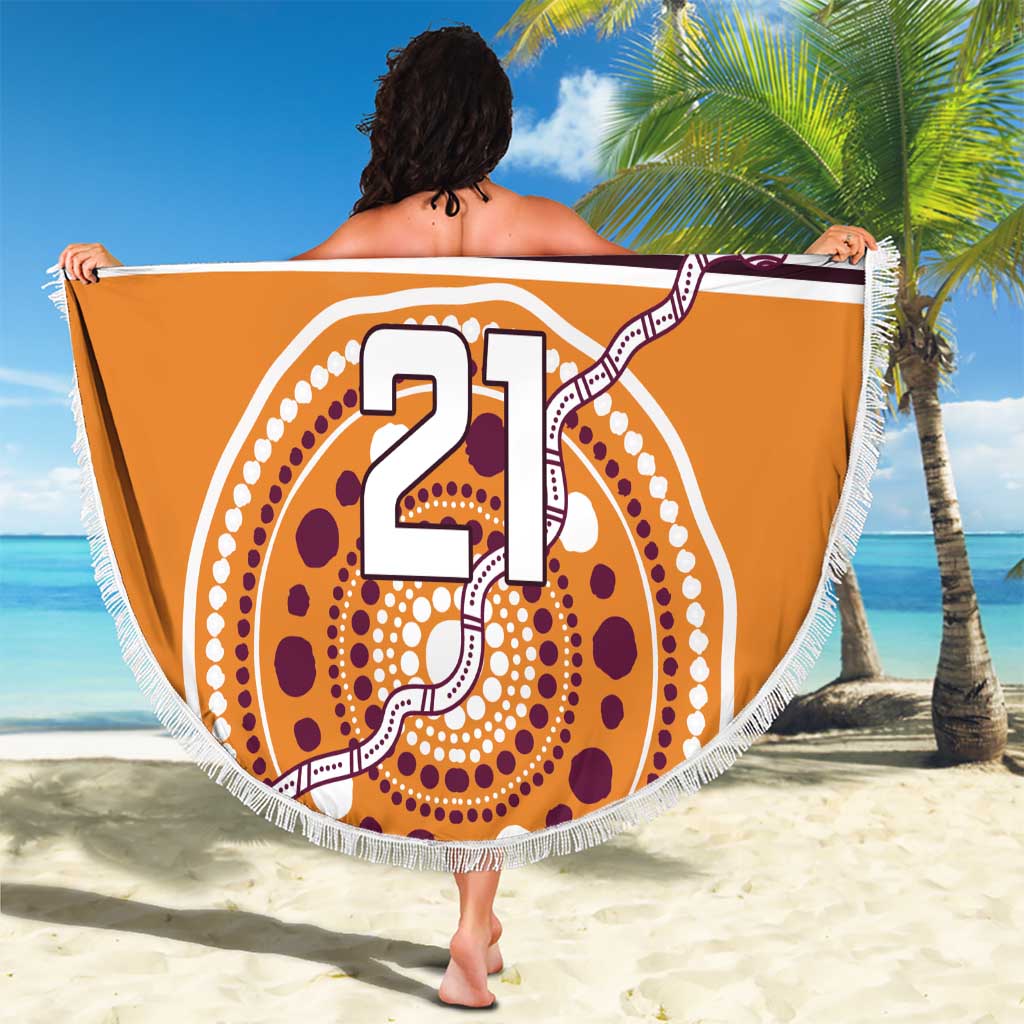 Custom Broncos Spirit Beach Blanket Ride for Glory Indigenous Aboriginal - Aussie Hoodie